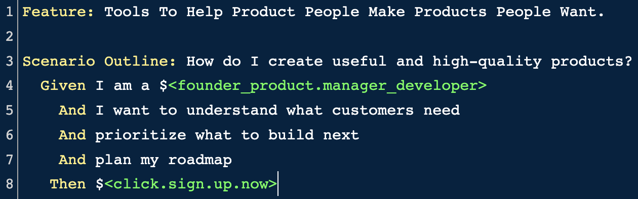 Given When Then Framework